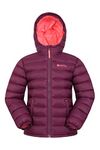 Mountain Warehouse Seasons Padded Kids Jacket - Water Resistant & Lightweight Insulated Rain Coat for Boys & Girls - Great for Spring Summer, School or Travelling Berry 13 Years