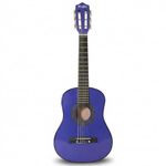 Music Alley MA-52 30 Inch Junior Classical Guitar, Blue Nylon String Acoustic Beginner Guitar for Kids with Carry Case & Online Lessons