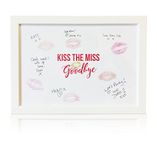 Kiss The Miss Goodbye Framed Hen Party Keepsake Gift for the Bride to be