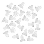 Honbon Rubber Silicone Earrings Back Stoppers/push buttons/Findings Stud Earring Plugs raw Material Used for jewllery Making with Storage Box (25Pcs)