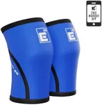 6mm Knee Sleeves for Weightlifting (Sold as a Pair) - Durable Compression Sleeve for Support and Mobility - Knee Brace for Functional Fitness, Squats, Deadlift (Medium, Blue)