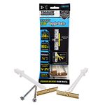 TOGGLER SNAPTOGGLE BA Toggle Anchor with Bolts, Zinc-Plated Steel Channel, Made in US, 3/8" to 3-5/8" Grip Range, For 3/16"-24 UNC Fastener Size (Pack of 2), Clear