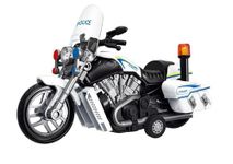 FEXXA Police Motorcycle Toy - Pull Back Motorcycle Toys, Tiny Gift with Music Lighting, Latte Motorcycles Toy for Kids Boys Age 3-8 Year Old [Multicolor] (Police -Motorcycles-Multicolor)