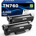 INK4U TN760 TN-760 Compatible Toner Cartridges Replacement for Brother TN760 TN-760 DR730 DR-730 Toner Cartridges to Use with HL-L2350DW DCP-L2550DW HL-L2395DW Hl-L2390DW HL-L2370DW Printer (2 Black)