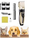 RONFILD Dog Hair Trimmer, Rechargeable Cordless Electric Quiet Hair Clipper Grooming Kit Set, Professional Dog Hair Trimmer Long Short Hair Shaver for Dogs Cats Pets (Trimmer Kit)