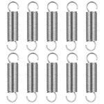 Extension Springs, 10 Pcs Tension Springs, Extended Compressed Springs, Dual Hook Heavy Duty Stainless Steel Replacement Springs for Tents, Awnings, Trampoline-2.95X0.66X0.07inch