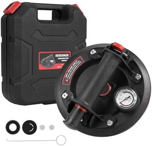 DEWINNER Ventouse Vitre, Ventouse à Vide Robuste avec Manomètre, Capacité de Charge de 300kg, Ventouse Levage Verre, Ventouse Industrielle pour le Levage de Surfaces Planes et Non Pporeuses