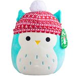 Squishmallows 10" Winston The Owl Plush with Winter Hat - Officially Licensed Kellytoy - Collectible Soft & Squishy Owl Stuffed Animal Toy - Gift for Kids, Girls & Boys - 10 Inch