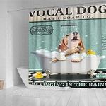 Lucien Beagle Dog Shower Curtain, C