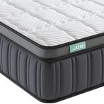SZSL King Size Mattress 5FT, 10.2 Inch Memory Foam Pocket Sprung Hybrid Mattress King, 7 Zone Orthopedic Medium Firm Mattress with Back Pain Relief, Mattress 150x200 26cm