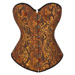 Grebrafan Corset Top for Women Night Out Renaissance Bustier (UK(10-12) L, Ginger)