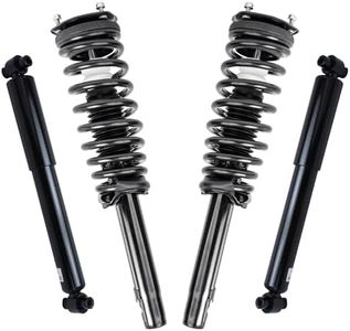 Detroit Axle - Struts Shocks for 2.5L 2010 2011 2012 Ford Fusion 10 11 Mercury Milan Complete 2 Front Struts with Coil Spring 2 Rear Shock Absorbers Replacement Ready Struts Assembly