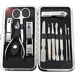 electromax Nail Clippers Manicure Set Grooming Kit for Thick Nails Cuticle Remover Toe Nail Toenail Care Cutter Pedicure Travel Tool Kit Set Men Women