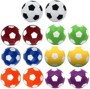 Qtimal 14 Pack Table Soccer Foosballs Replacement Balls, Multicolor 36mm (1.42") Official Foosball Tabletop Game Ball, Foosball Accessory Replacements for Home Recreation Room Foosball Table