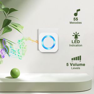 SURFOU Wireless Doorbell Kit – 2 Buttons, 3 Receivers, 1300ft Range, Waterproof