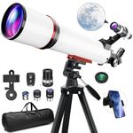 Sovonix Telescope, Telescopes for Astronomy Adult, 90mm Aperture 700mm Refractor Astronomy Telescope with Fully Multi-Coated Optics, AZ Mount Tripod, Phone Adapter & Carry Bag, Gift for Beginners