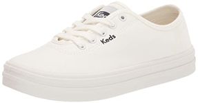 Keds Women's Breezie Canvas Sneaker, White, 6 M US
