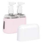 Colacoo Travel Bottles Leak Proof, 2 in 1 Travel Containers for Toiletries, Refillable Plastic Bottles with Lid, Travel Accessories Shampoo Conditioner Bottles - Pink