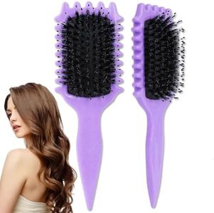 Curl Defining Brush, Curly Hair Brush, Boar Bristle Hair Brush for Detangling, Shaping and Defining Curls, 1 Piece