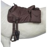 Tough 1 Polypropylene Bareback Pad with Accessory Bags, Brown