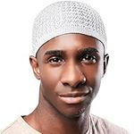 Tough Headwear Kufi Hat - Kufi Hats for Men Muslim, Turkish Kufi Cap, Grey, One Size
