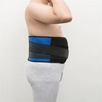 Big Size 5XL 6XL Lower Back Support Brace Male Waist Back Posture Corrector Female Waist Support Belt Lower Back Pain Relief Massage Band (Black 6XL)