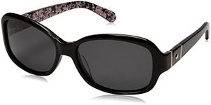 Kate Spade Women's Cheyenne/p/s Sunglasses, Black & Gray Polarized, 55 mm