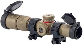 Monstrum Tactical 1-4x24 First Focal Plane (FFP) Rifle Scope with Illuminated BDC Reticle (Flat Dark Earth)