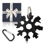 Snowflake Multitool, 18-in-1 Stainless Steel Snowflakes Multi-Tool, Snowflake Tool with Gift Box, Snowflake Multi Tool Keyring Creative Gifts for Men, Portable Gadgets for Outdoor Travel Camping