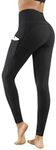 Lingswallow High Waist Yoga Pants - Yoga Pants with Pockets Tummy Control, 4 Ways Stretch Workout Running Yoga Leggings (Black, X-Large)