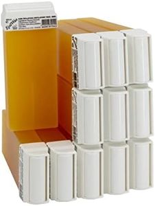 Epilwax 12 Cartuchos Roll-On de 100 ml de Cera Depilatoria Tibia Cera profesional de Miel para Depilación con Bandas Depilatorias des las piernas, axilas, y el cuerpo