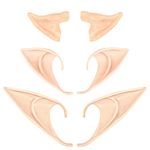 VEYLIN Latex Elf Ear, 3 Pairs Fairy Elf Ears Soft Pointed Goblin Ears for Halloween Christmas Cosplay