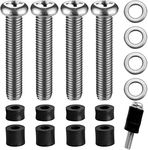 M8 Screws for Samsung TV M8x45mm TV Mounting Bolts Screws with 25mm Long Spacers Solid Screw Bolt Hardware for Mounting Work with Samsung 50" 55" 60" 65" 70" 75" 82" TV