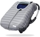 Orzbow Winter Car Seat Covers - Baby Car Seat Cocoon Cover for Boys & Girls, Warm Carseat Canopy Style Cover to Protect Baby from Cold Wind, Rain & Snow, Universal Fit for Infant Car Seat, Light Grey