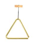 Meinl Percussion Brass Triangle Instrument - Medium-Large Sound Triangle with Holder - Diamter 6 Inches - Including Beater - Brass, Gold (TRI15B)