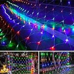 Twinkle Star 360 LEDs Christmas Net Lights, 12ft x 5ft 8 Modes Low Voltage Connectable Mesh Fairy String Lights for Xmas Trees, Bushes, Wedding, Outdoor Garden Decorations