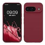 kwmobile Case Compatible with Google Pixel 9 Case - Protective Slim TPU Phone Cover - Soft Matte Finish - Bordeaux Violet