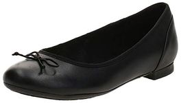 Clarks Women's Couture Bloom Ballet flat, Black Leather, 4.5 UK