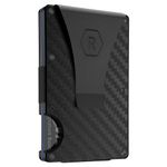 Ridge Wallet for Men - Slim Minimalist Compact Wallet and Card Holder, RFID Protected Front Pocket Wallets for Men with Integrated Money Clip (Carbon Fiber 3K)