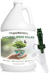 OrganicMatters Natural Weed Killer Spray, No Glyphosate, Results in Less Than 24-Hours (128 oz Gallon)