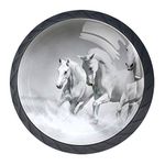 Horses Over Water Cabinet Door Knobs Handles Pulls Cupboard Handles Drawer Wardrobe 4pcs