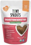 Tiny Sprouts Organic Milled Chia & Flaxseed Digestion Blend + Probiotics + Vitamin D3 | Kids Natural Constipation Support & Gut Health Booster | Prebiotic Fiber, Omega-3, Iron, Zinc | Apple & Cinnamon Superseed Blend | 7 oz x 1 Pack