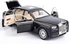 Believers Group Exclusive Diecast Alloy Metal Pull Back Car 1:24 Rolls-Royce Phantom Metal Toy Car with Openable Doors & Light, Music Boys for Kids, Multicolor