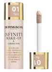 Dermacol Infinity make-up and corrector, Multi-use, Super coverage, Photo-friendly,Hypoallergenic,Waterproof, Touch proof, SPF 15, 01, Fair