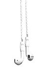 Tapper White Lamb Leather/Stainless Steel Strap for AirPods & AirPods Pro