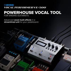 BOSS VE-500 Vocal Multi-Effects Unit – Harmony, Pitch Correction, Looper