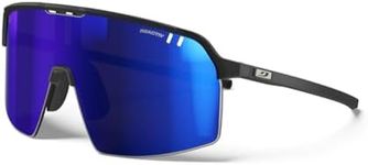 Julbo Intensity Performance Sunglasses for Men & Women for Biking, Running, Hiking - 100% UV Protection, Ergonomic Fit, Lightweight, Matte Black Frame (REACTIV 1-3 High Contrast)