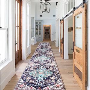 Aopota Hallway Runner Rug 10FT Vintage Distressed Long Floor Runner Non Slip Throw Rug for Hallway Low Pile Large Rug Runner Neutral Living Room Area Rug Carpet for Home Beige