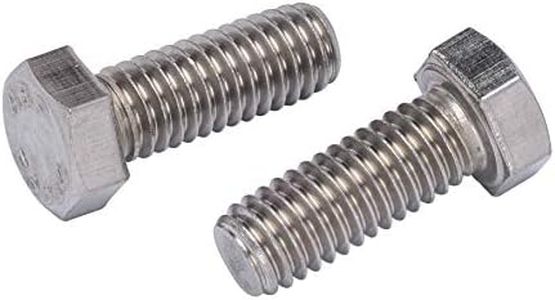 3/8"-16 x 1" (25 Pack) Stainless Hex Head Bolt, 18-8 (304) Stainless Steel Corrosion Resistant Commercial Grade Bolts Versatile Choose Size by Bolt Dropper