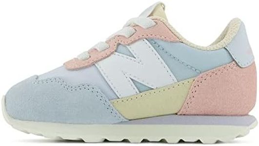 New Balance Kids 237 V1 Bungee Sneaker, Starlight/Morning Fog/Pink Haze, 9 Toddler